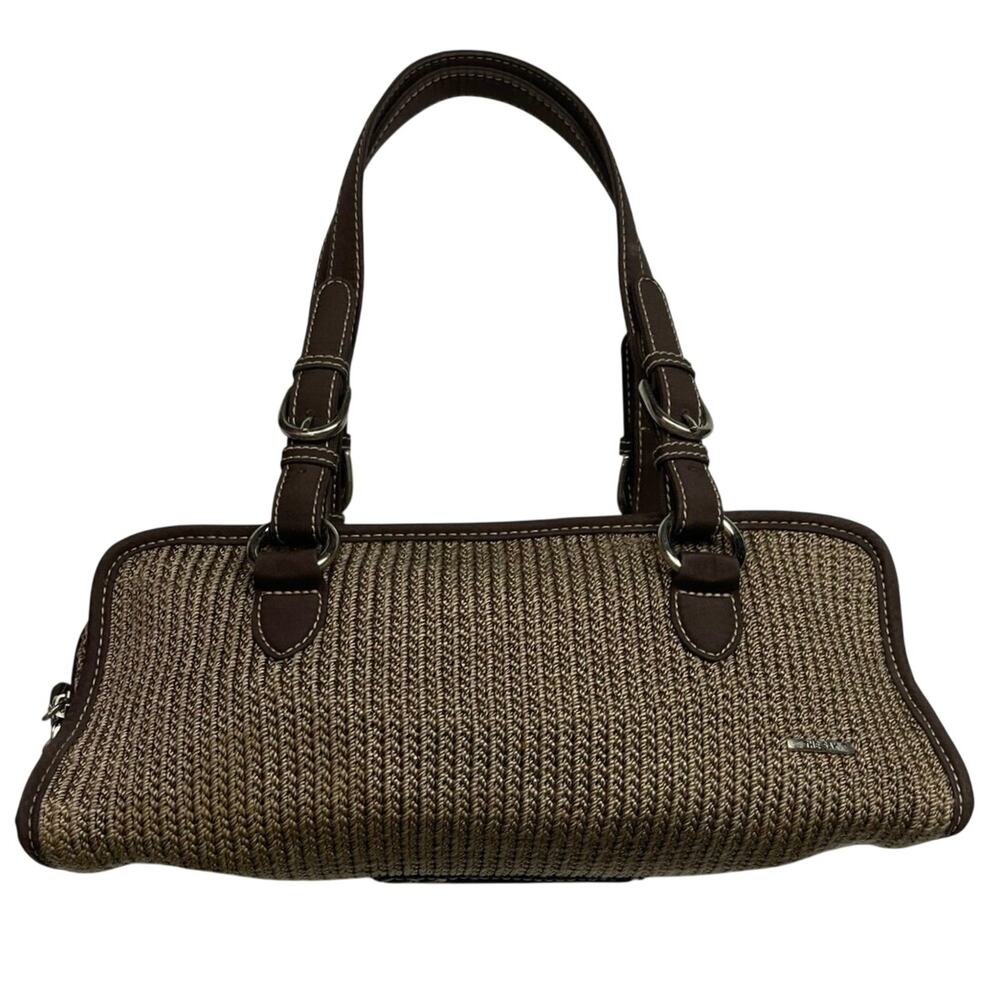 VGUC - The Sak Mocha Brown Woven Crochet Baguette Bag